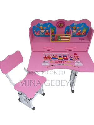 Cute Modern Kids Study Table + Chair Set