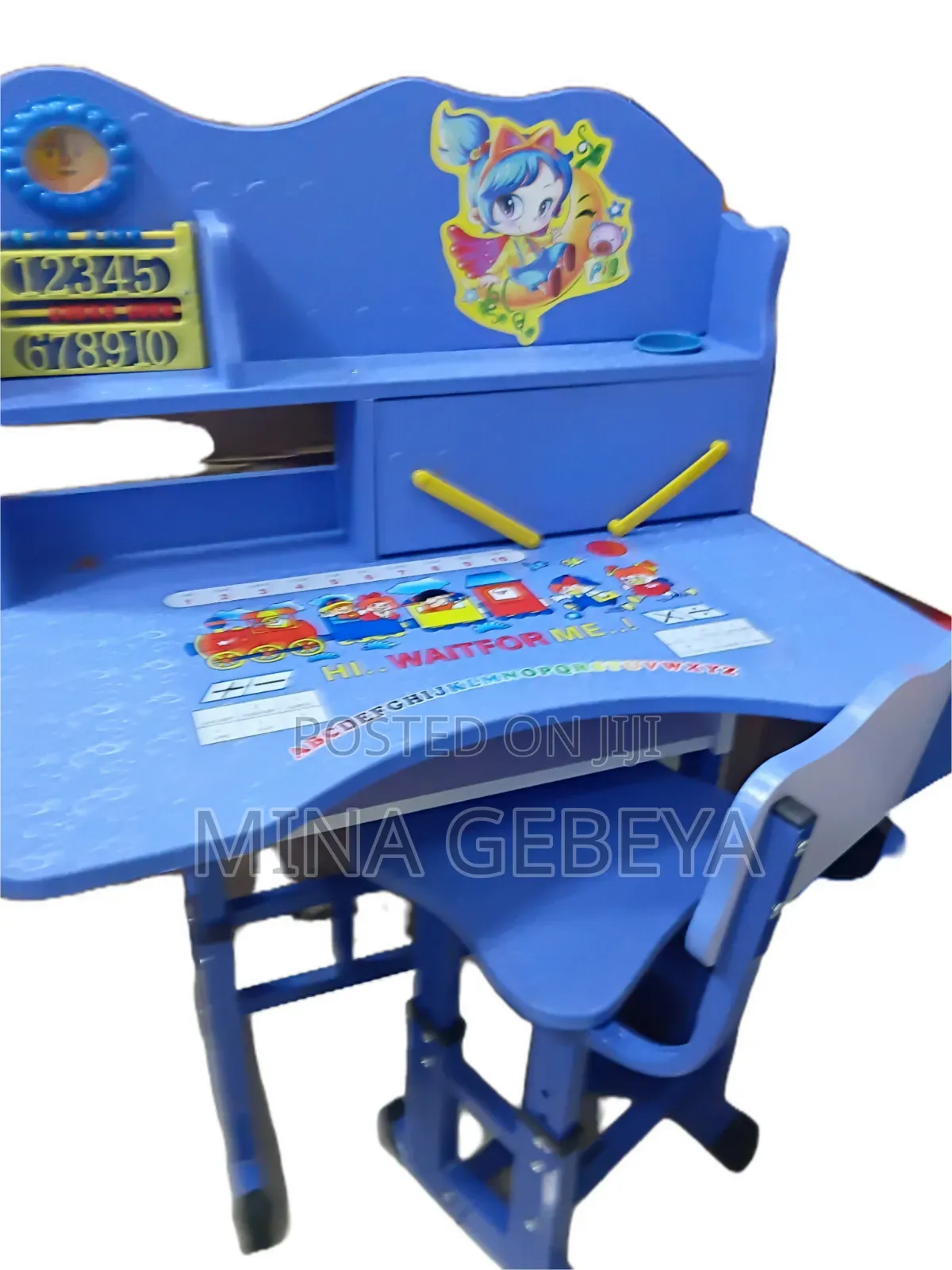Cute Modern Kids Study Table + Chair Set