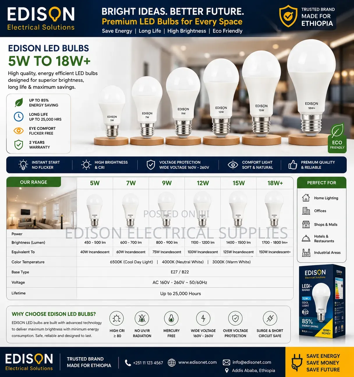 💡 Edison Led Bulbs & Led Lamps — Complete Range