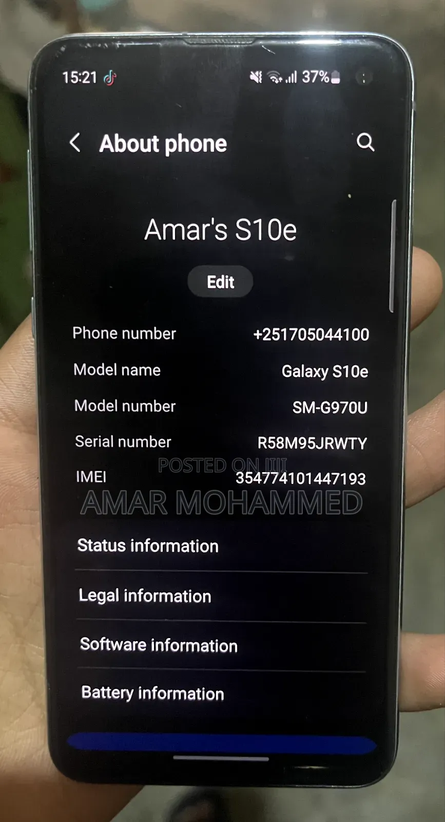 Samsung Galaxy S10e 128 GB Blue