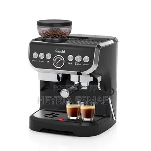 Saachi 19-Bar Coffee Maker With Built in Grinder -NL-COF-7066CG-BK