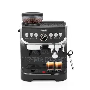 Saachi 19-Bar Coffee Maker With Built in Grinder -NL-COF-7066CG-BK