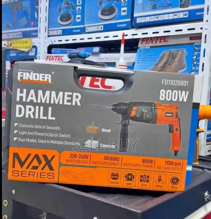 ፋይንደር ማክስ ሲሪየስ (FINDER MAX Series) 800W ከባድ ስራ የሚችል የኮንክሪት መቦረጫ ሀመር
