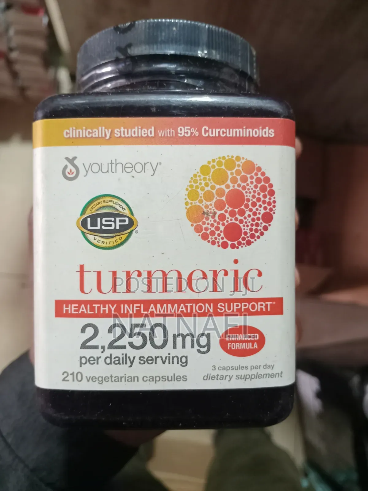 Youtheory Turmeric 2,250 Mg (210 Vegetarian Capsules)