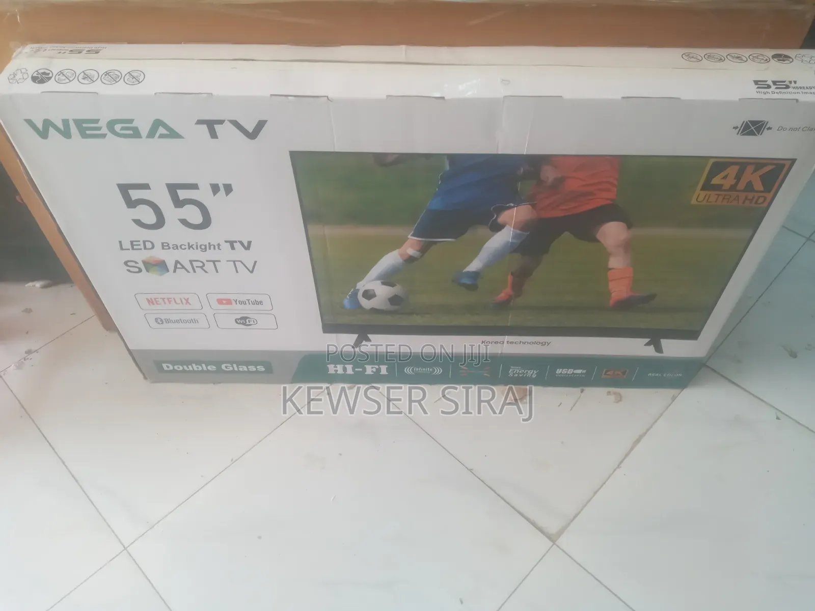 Wega TV 55inche 4k Smart Android TV