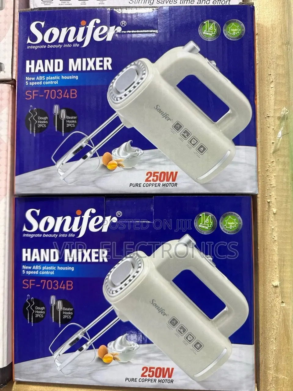 Sonifer Hand Mixer SF-7034B (250W Pure Copper Motor)