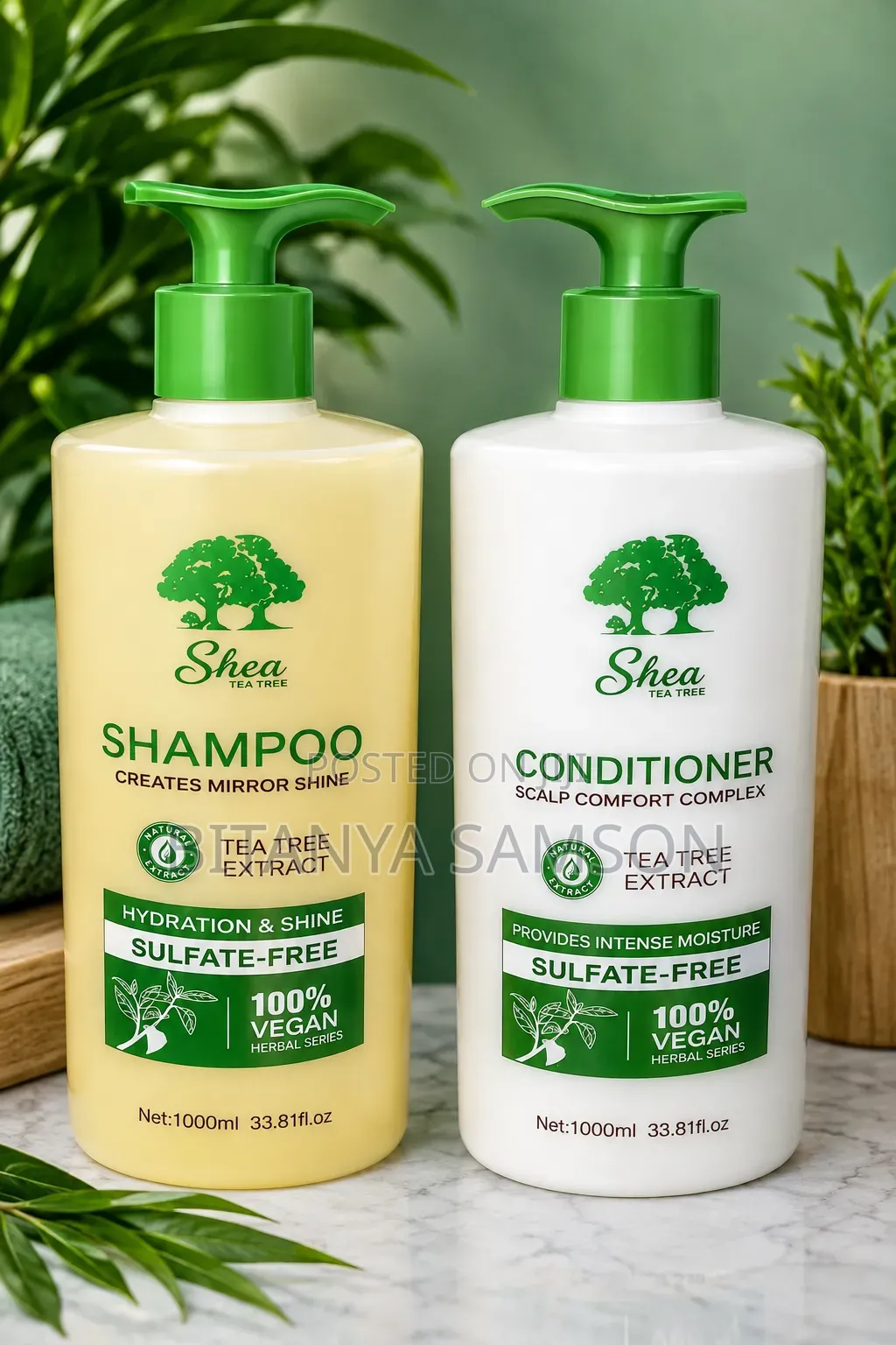 Shea Tea Tree Sulfate-Free Shampoo & Conditioner Set
