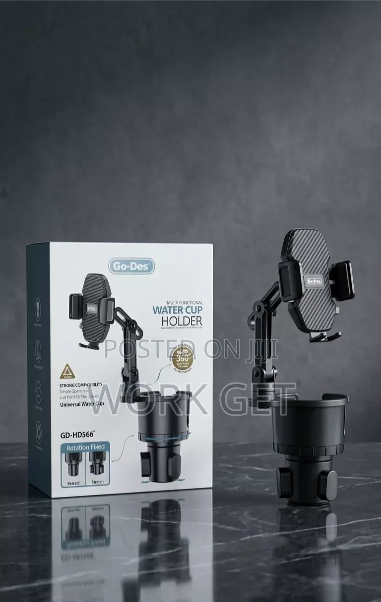 Go-Des GD-HD566Multi-Functional Car Cup Holder With Phone Mount