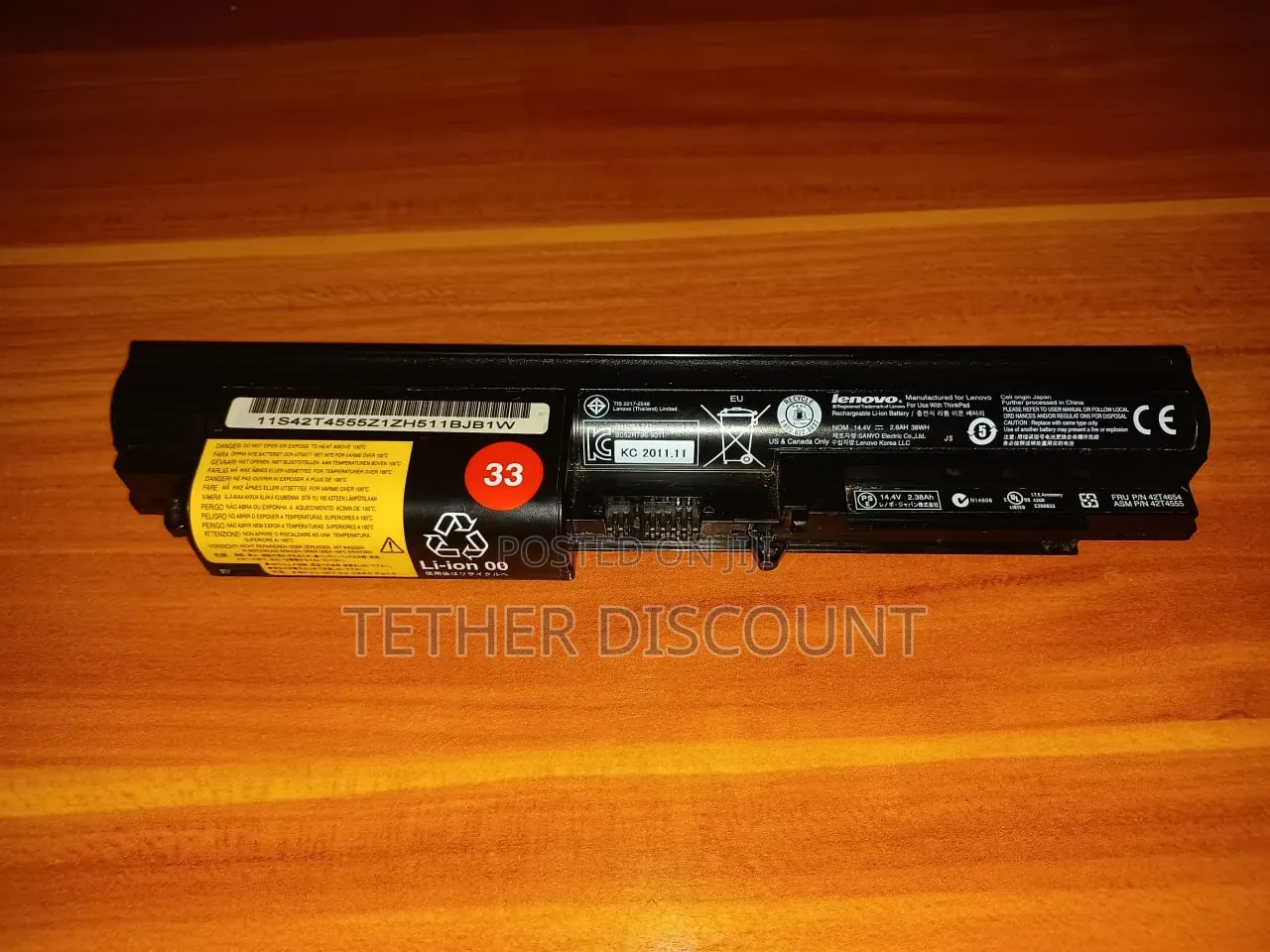 Lenovo ThinkPad Battery 33 (4-Cell) Laptop Battery