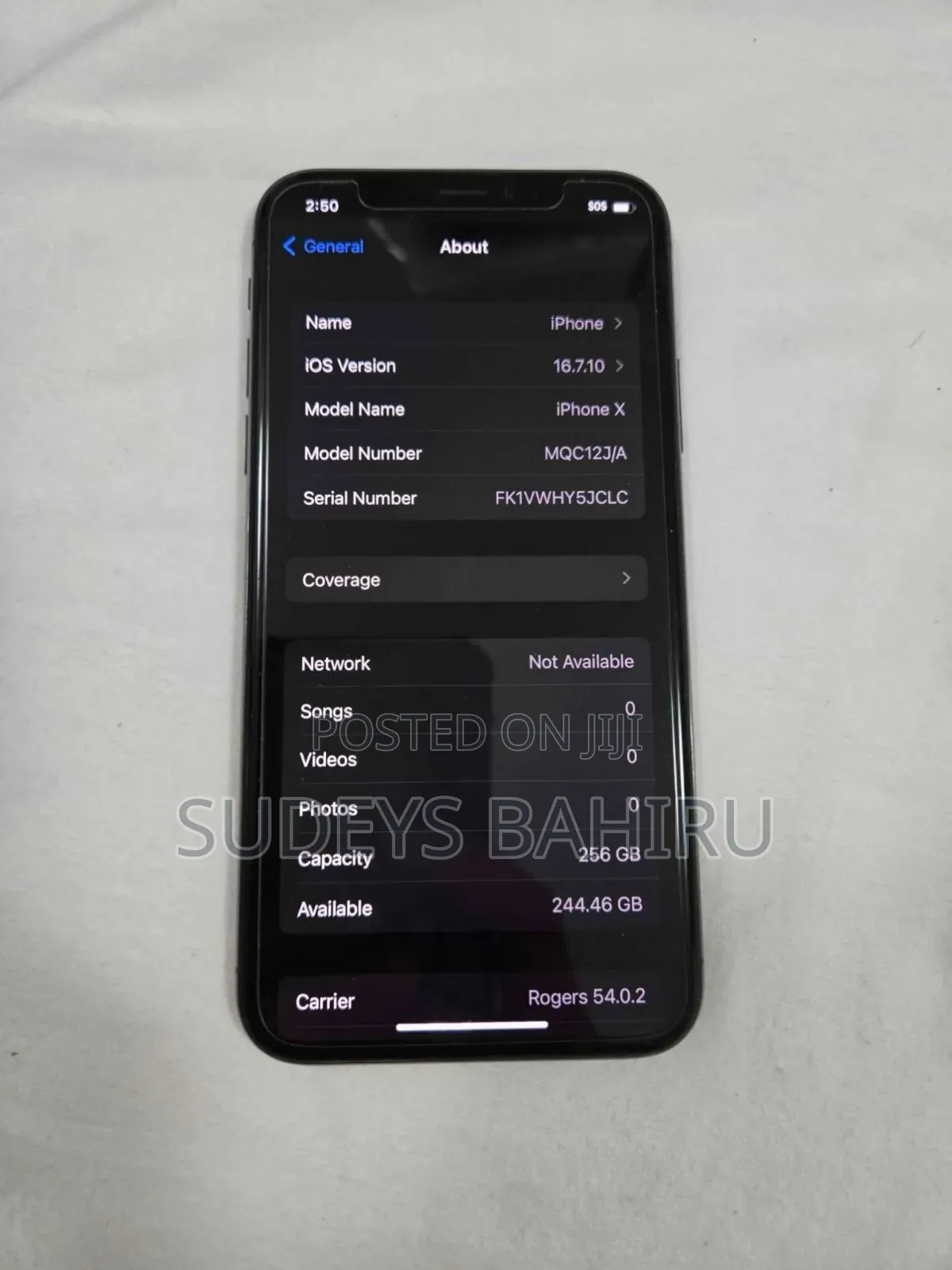 Apple iPhone X 256 GB Black