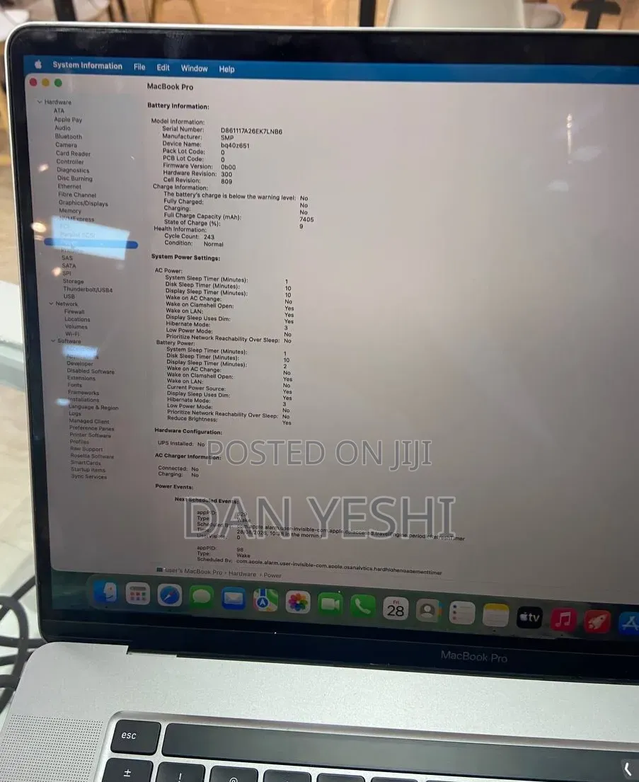 New Laptop Apple MacBook Pro 2019 16GB Intel Core i9 SSD 1T