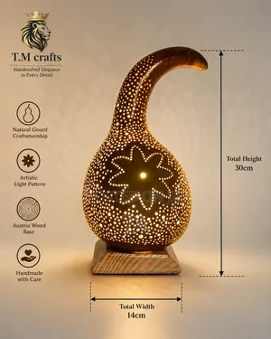 Unique Handcrafted Gourd Lampshade የአደይ አበባ መብራት የእጅ ጥበብ መብራት