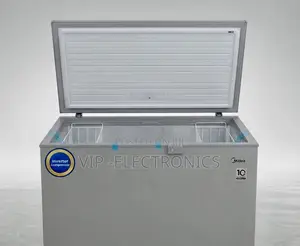 Midea Chest Freezer 307 With Inverter Compressor & Key Lock – Gray 🧊❄️