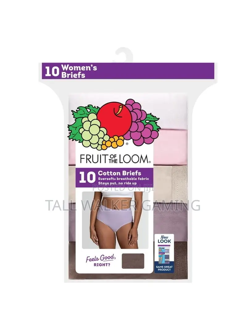 Fruit of the Loom Women's Cotton Brief Underwear, 10-Pack
