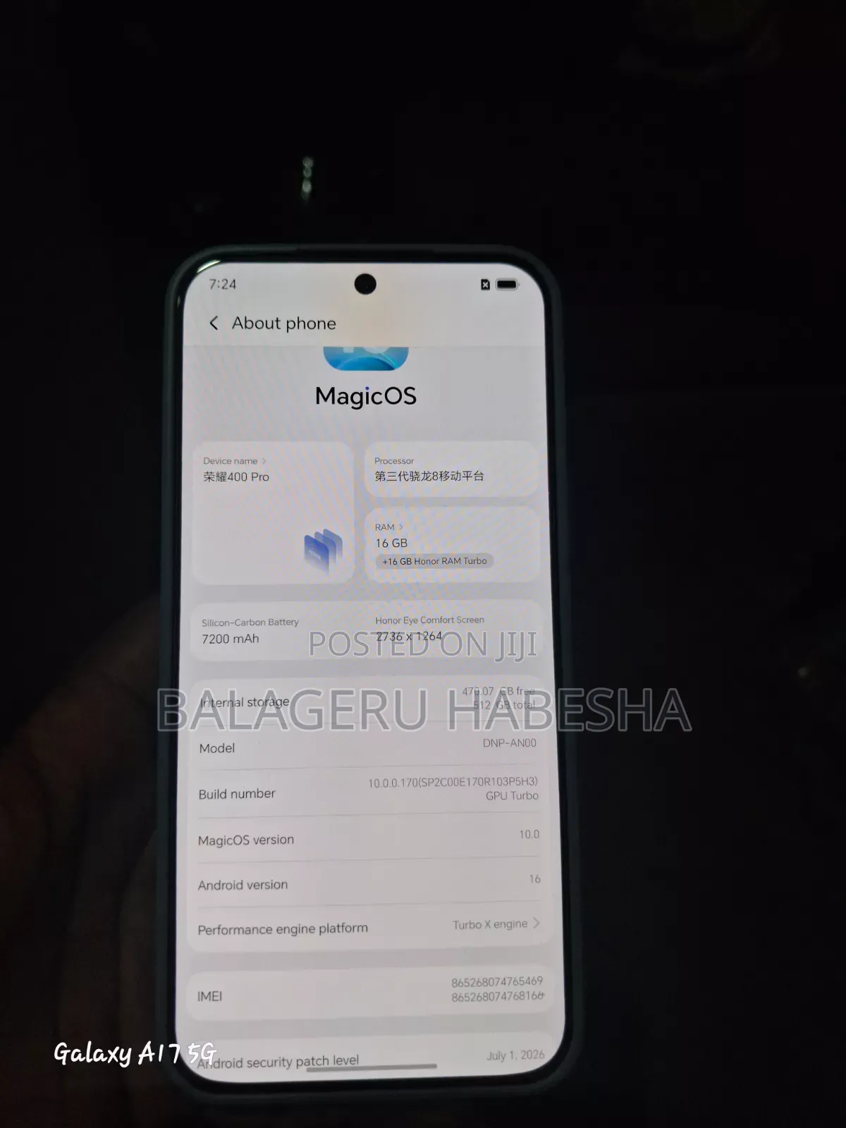 New Honor 400 Pro 512 GB White