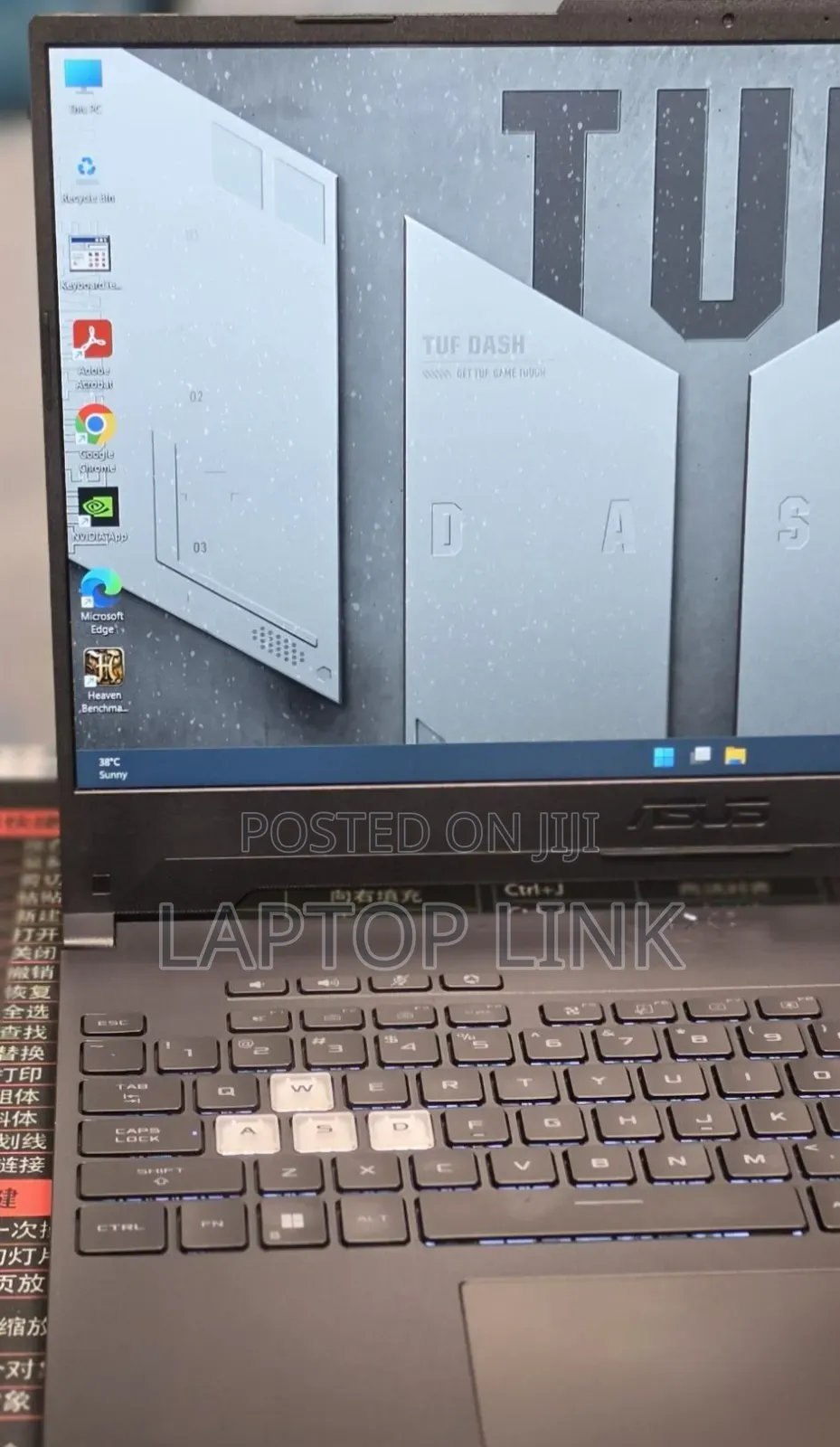 New Laptop Asus TUF Dash F15 16GB Intel Core i7 SSD 512GB