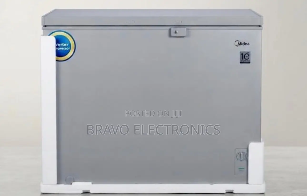 🧊 Midea Chest Freezer With Inverter Compressor & Key Lock – Gray 🧊❄️