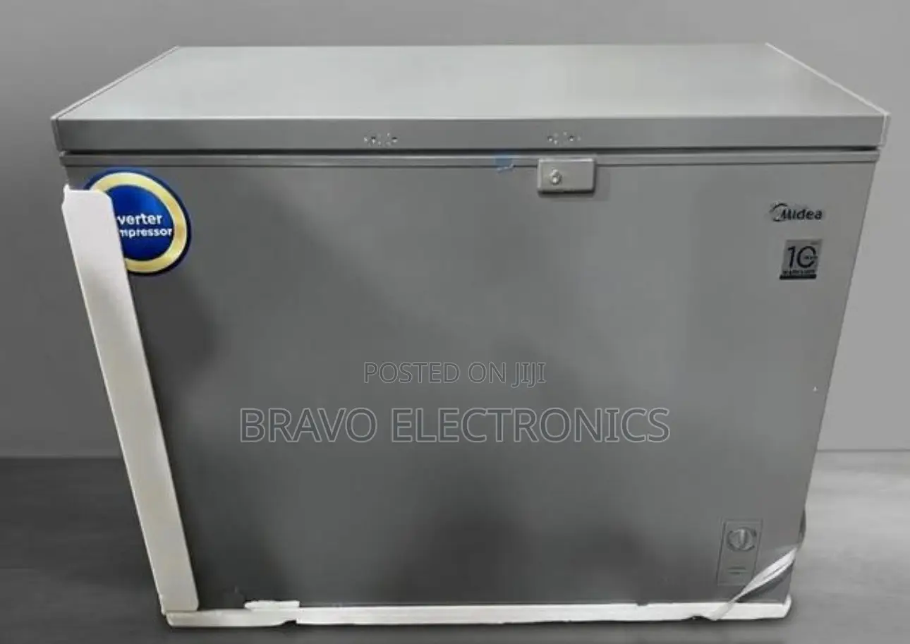 🧊 Midea Chest Freezer With Inverter Compressor & Key Lock – Gray 🧊❄️