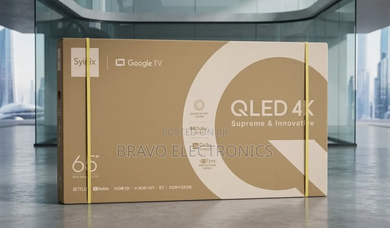 Syinix 65” TV QLED Google HDR10 32gb/2gb RAM