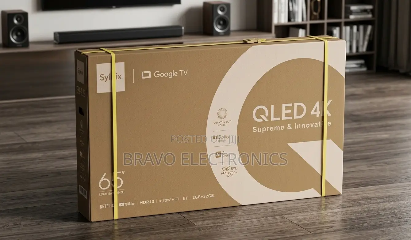 Syinix TV 65" Smart Google TV – 4k UHD QLED 65-Inch