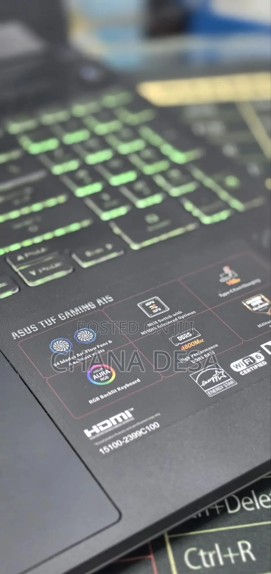 New Laptop Asus TUF Gaming A15 16GB AMD Ryzen 7 SSD 512GB