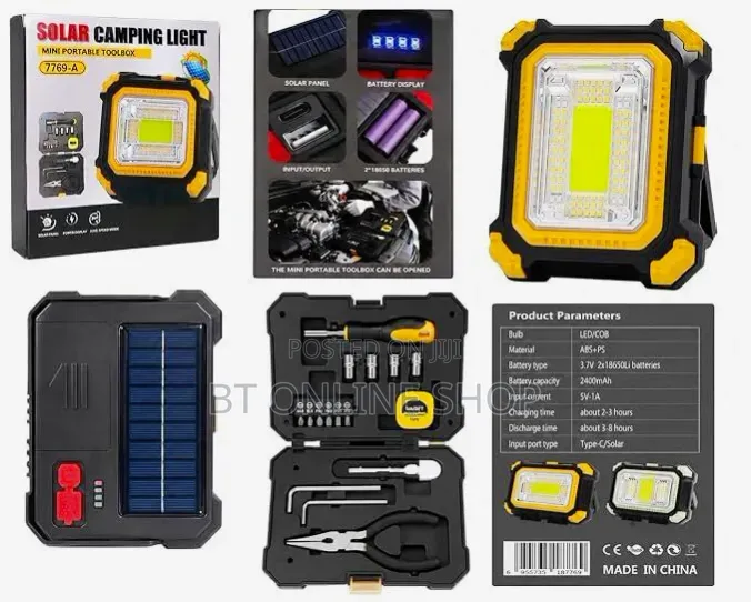 Solar Camping Light With Toolbox