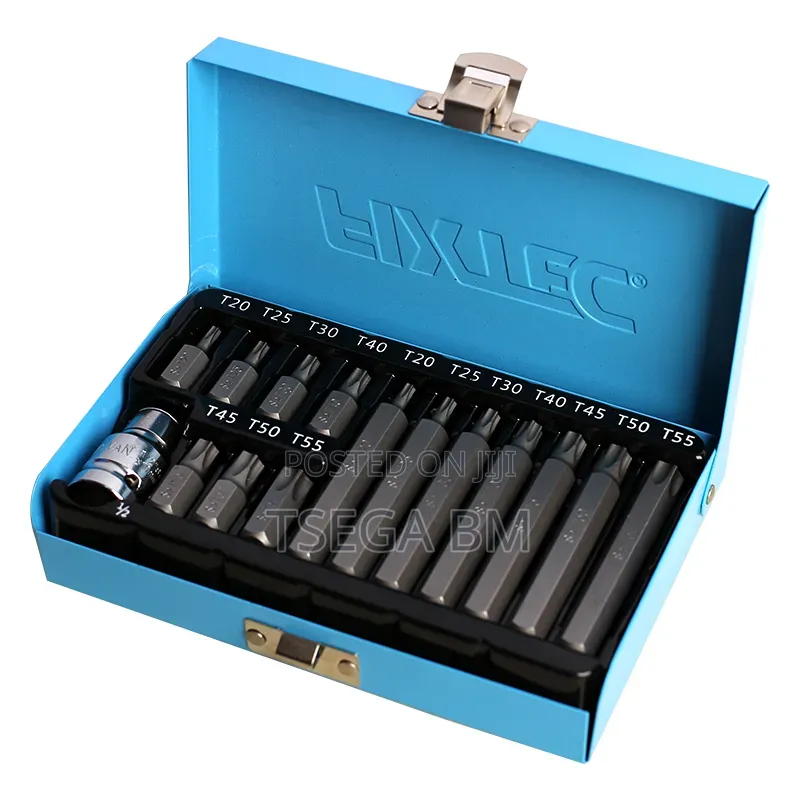 Fixtec 15PCS 1/2 Dr. Trox Bits Set