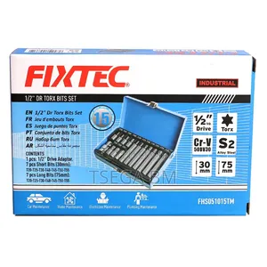 Fixtec 15PCS 1/2 Dr. Trox Bits Set