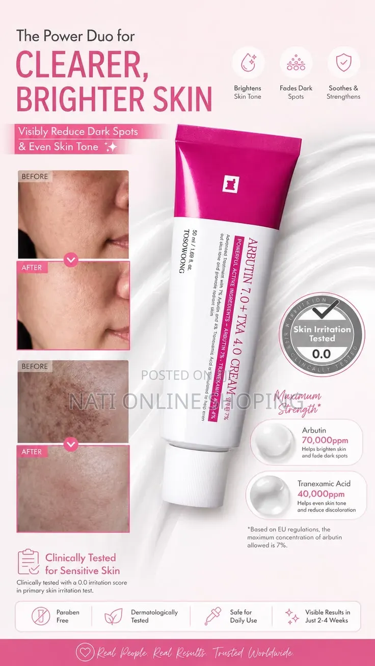 TOSOWOONG Arbutin 7.0 + TXA 4.0 Cream