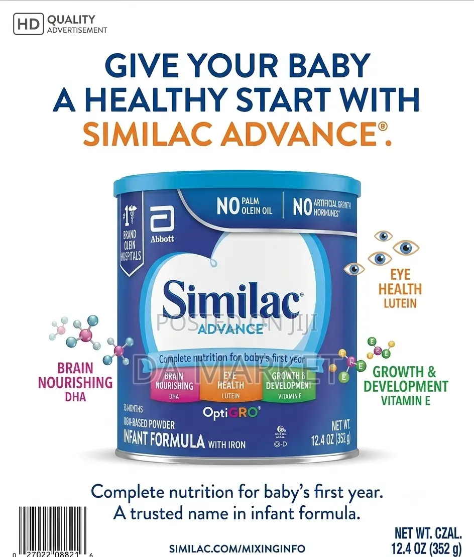 Similac Advance Infant Formula With Iron Milk.
