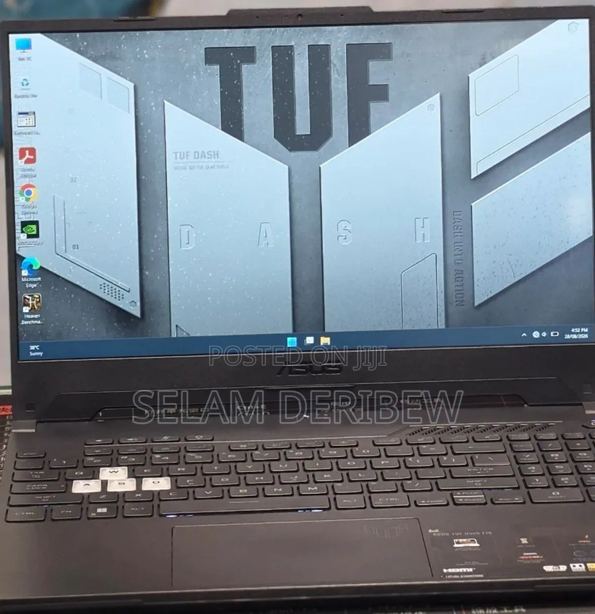 New Laptop Asus TUF Dash F15 16GB Intel Core i7 SSD 512GB