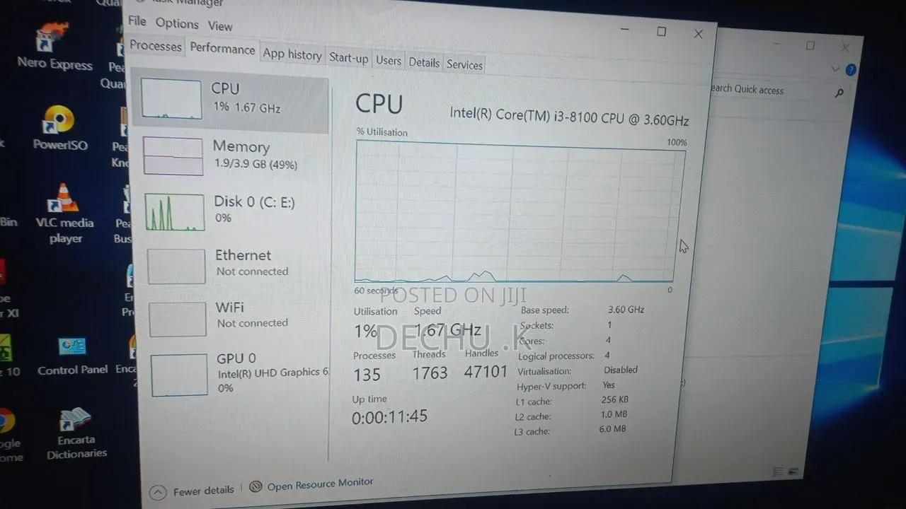 New Desktop Computer HP ProDesk 600 G4 4GB Intel Core i3 HDD 500GB