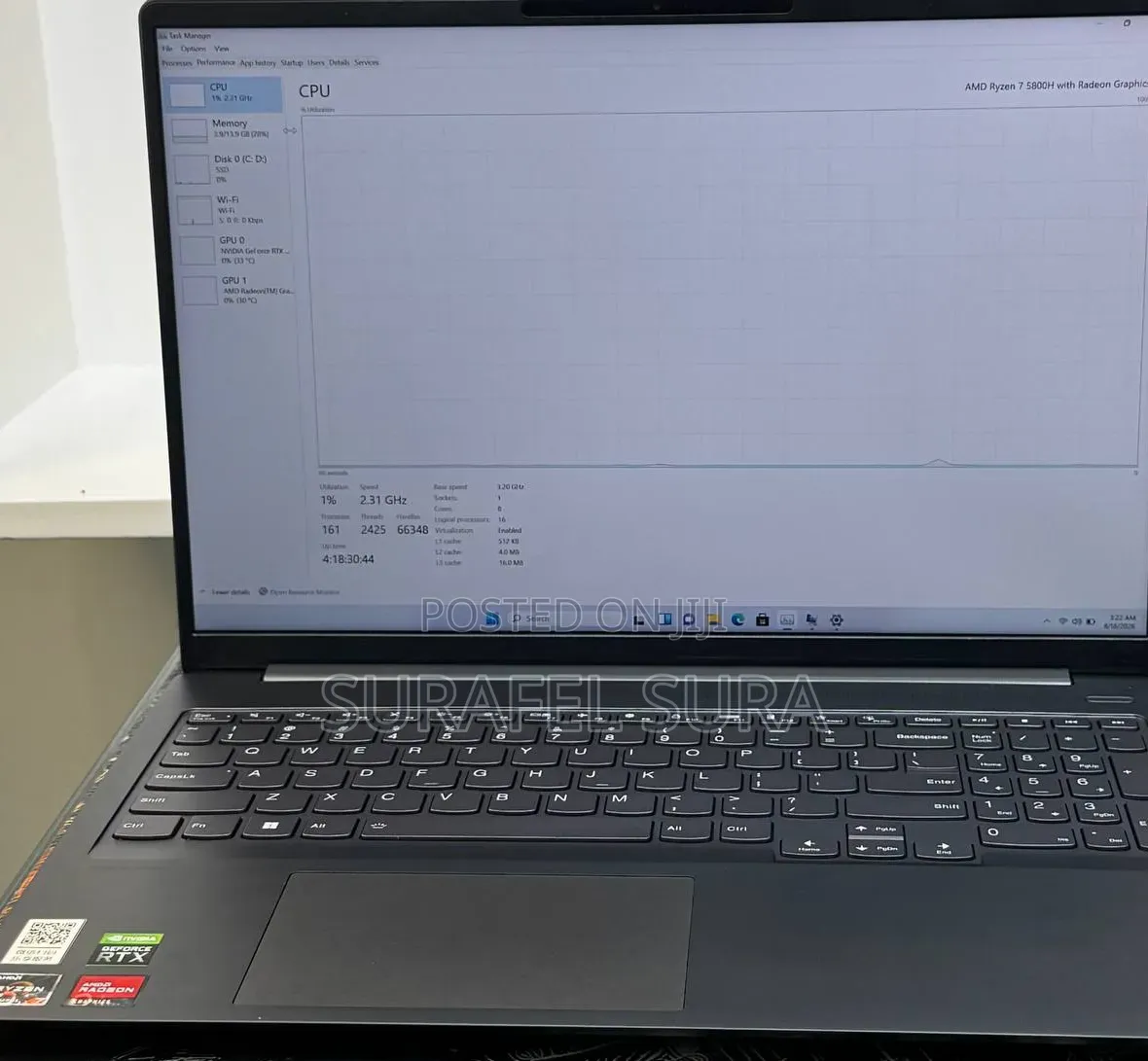New Laptop Lenovo IdeaPad 1 16GB AMD Ryzen 7 SSD 512GB