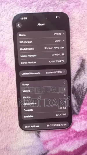 New Apple iPhone 17 Pro Max 256 GB Silver