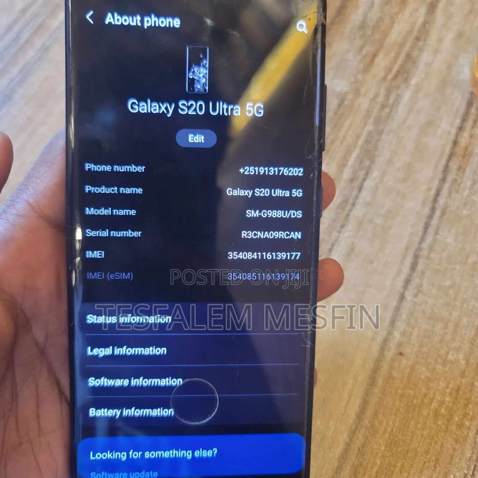Samsung Galaxy S20 Ultra 5G 128 GB Black