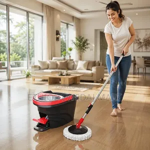 360° Spin Mop and Bucket Floor Cleaning System ያለ እጅ መጭመቂያ ያለው መወልወያ