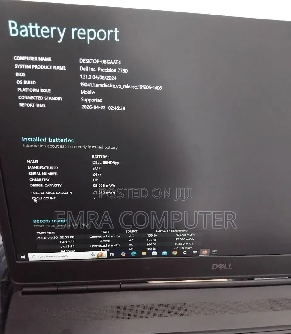 New Laptop Dell Precision 7550 32GB Intel Core i7 SSD 512GB