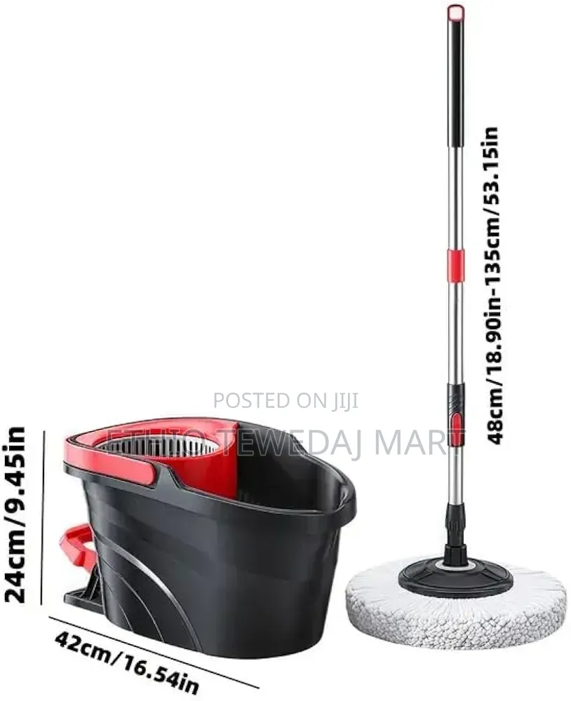 360° Spin Mop and Bucket Floor Cleaning System ያለ እጅ መጭመቂያ ያለው መወልወያ