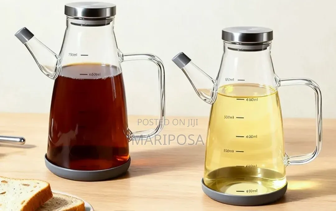 Glass Oil With Dispenser Bottle