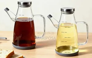 Glass Oil With Dispenser Bottle