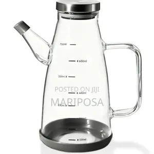 Glass Oil With Dispenser Bottle
