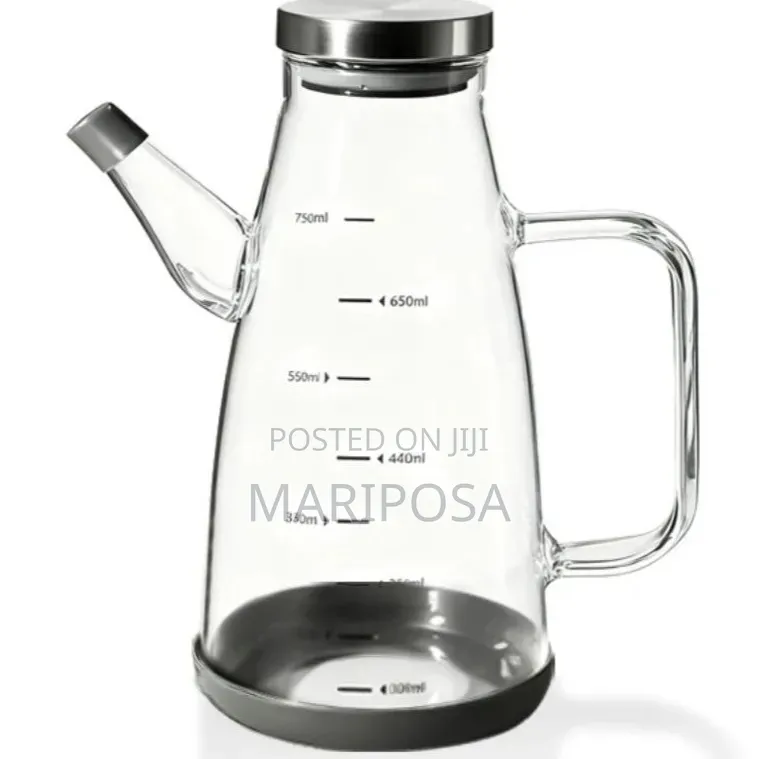 Glass Oil With Dispenser Bottle