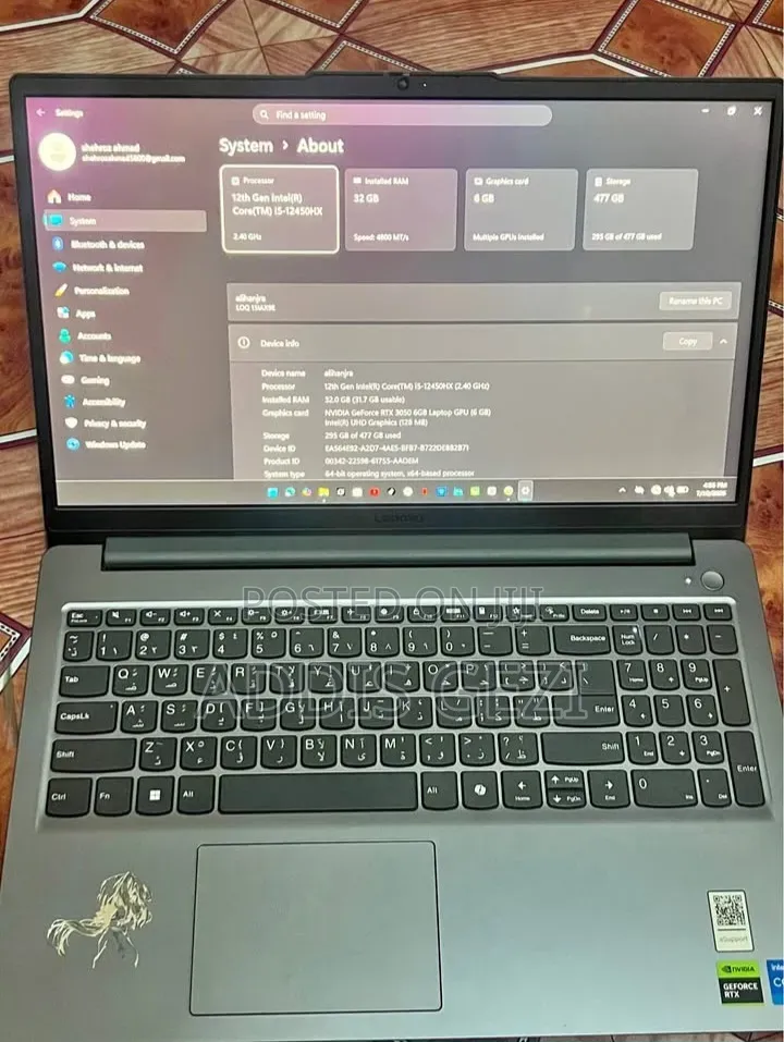 Laptop Lenovo LOQ 15AHP10 16GB Intel Core i5 SSD 512GB
