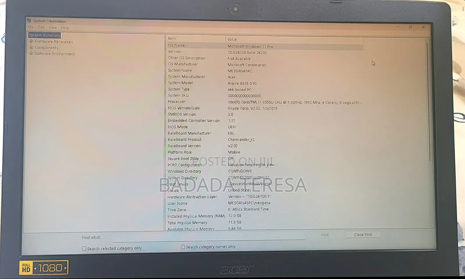 Laptop Acer Aspire 5 12GB Intel Core i7 SSD 512GB
