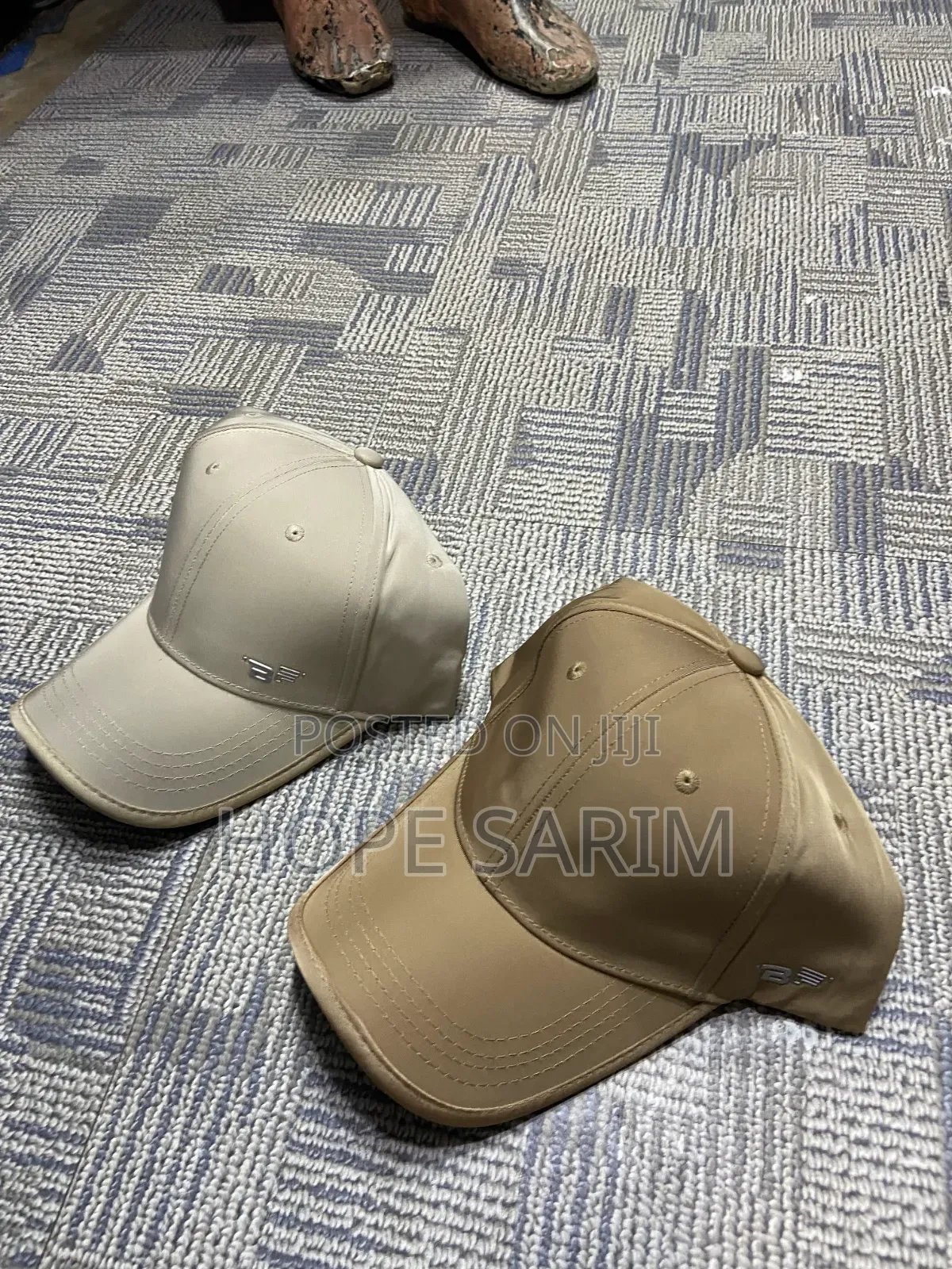 Minimalist Satin Metallic Badge Caps