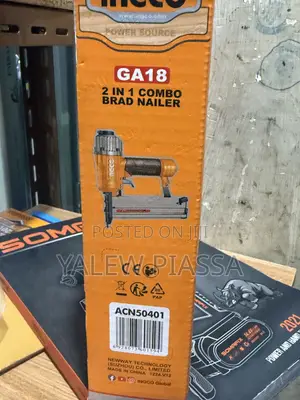 INGCO GA18 2-in-1 Combo Brad Nailer and Stapler (Model ACN50401),