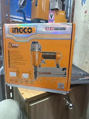INGCO GA18 2-in-1 Combo Brad Nailer and Stapler (Model ACN50401),