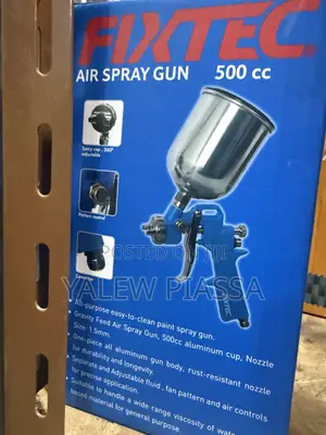 FIXTEC Air Spray Gun With a Blue Body and a 500