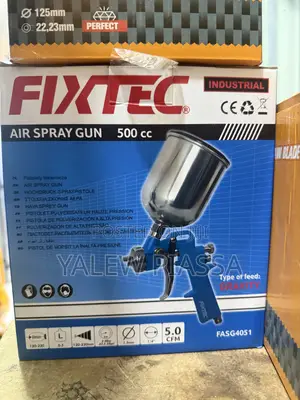 FIXTEC Air Spray Gun With a Blue Body and a 500