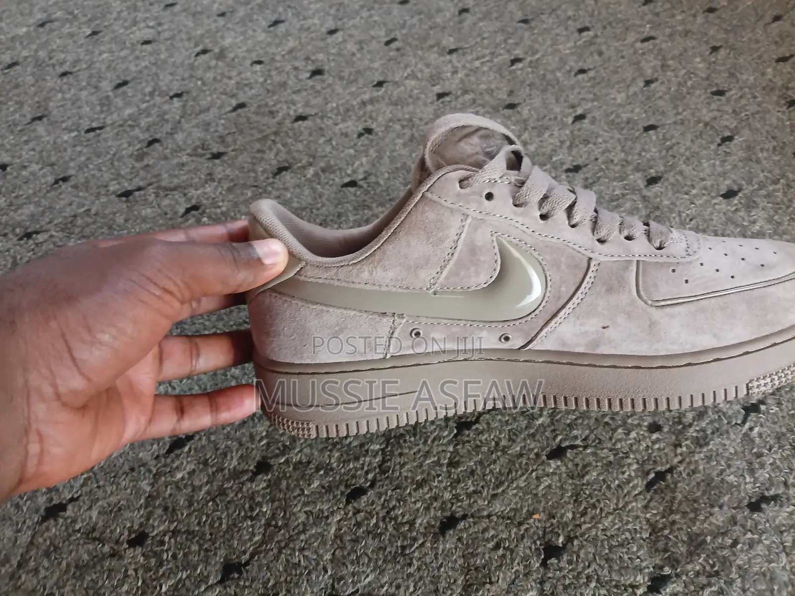 Nike Air Force 1 Low Suede Beige Sneakers - Size 42